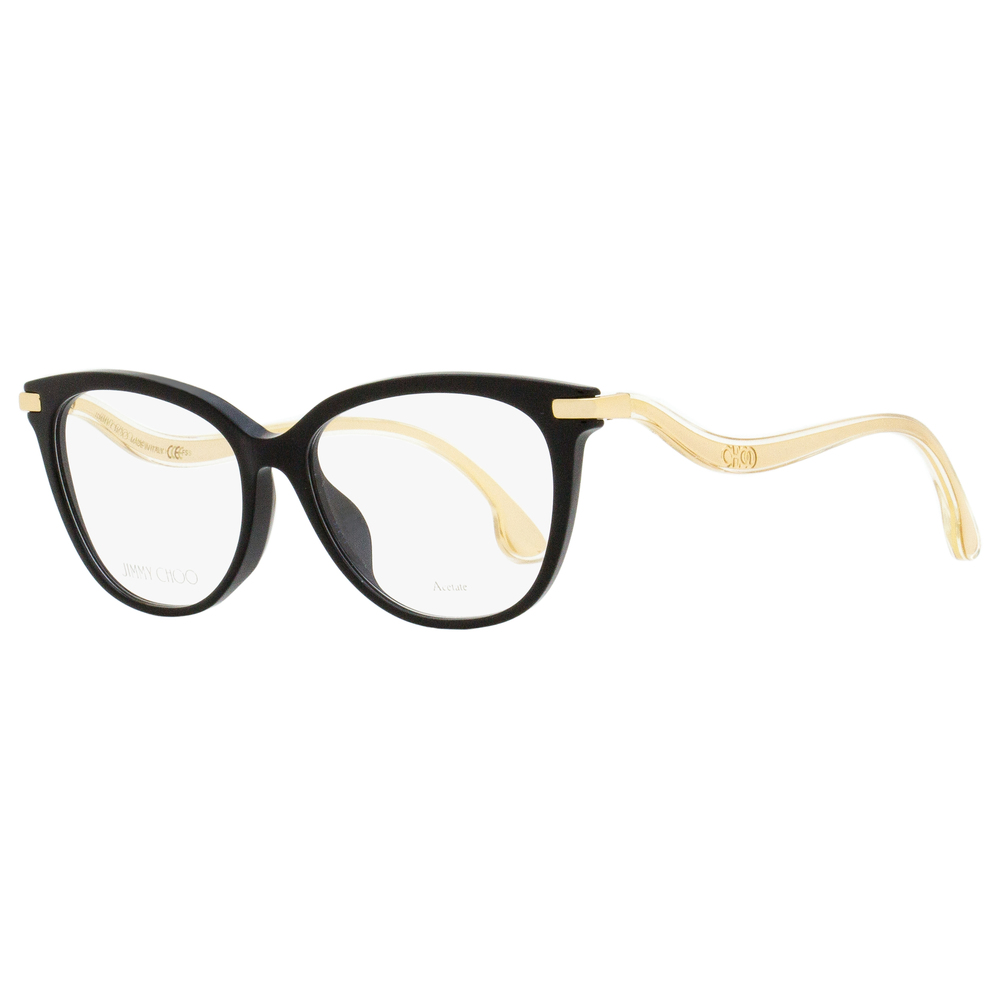 Jimmy Choo Alternative Fit Eyeglasses JC259/F 807 Black/Gold 53mm